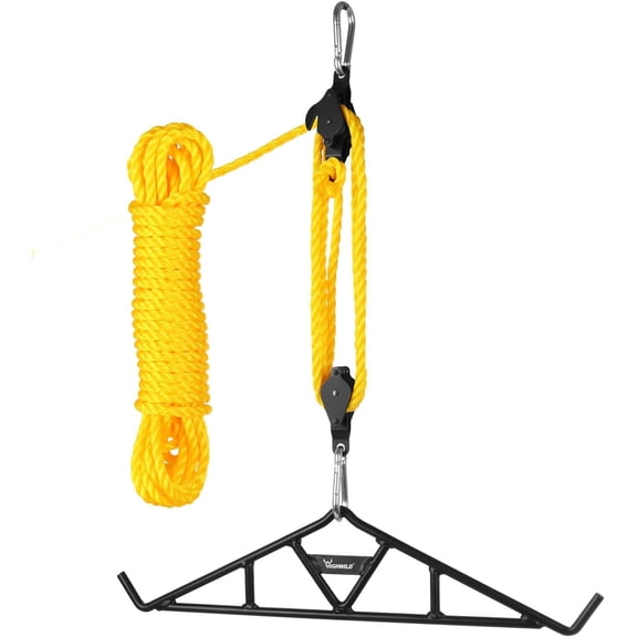Gambrel & Hoist Kit with Pulleys & Rope - 1600 lbs