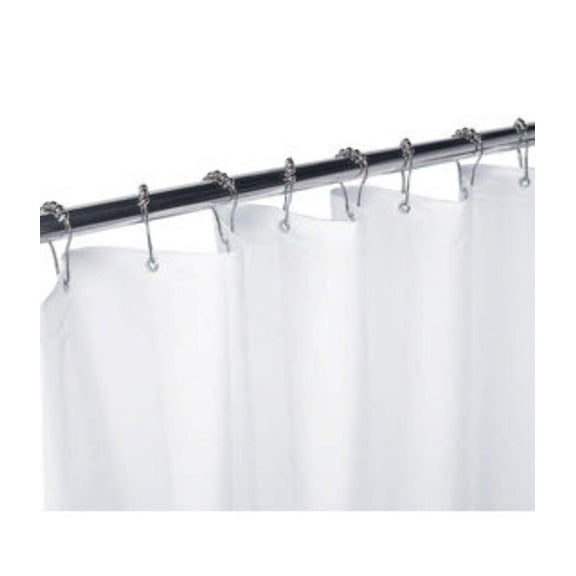Gamco-100SC 42X72 -White Vinyl Shower Curtain with Grommets, Requires 8 Hooks