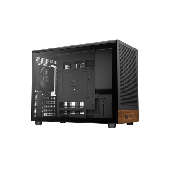 Gamdias ATHENA M4M WOOD mini ITX, mATX, micro mesh small form factor PC case, includes 3 PWM fans (Airflow up to 57.56 CFM), fits: 395mm GPU, ATX PSU, and 360mm radiators.