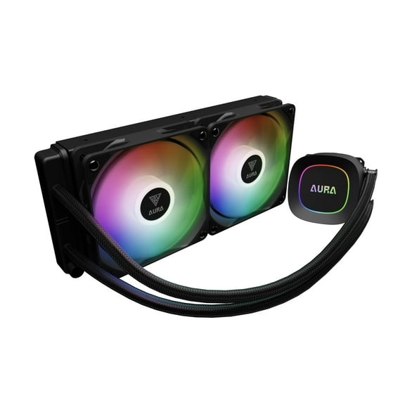 Gamdias AURA GL240 Lite 240mm CPU Liquid Cooler All-In-One, PWM Fans, 5V 3-Pin ARGB
