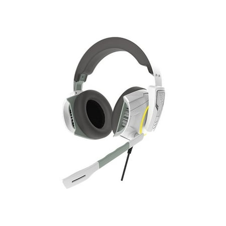 GAMDIAS - Hephaestus E1 Wired Stereo Gaming Headset for PC, PS4 and Xbox One - White, Gray, Brushed Aluminum