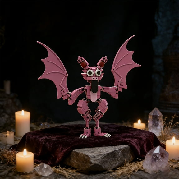 Game 99 Nights in The Forest Toy - 9.9" 99 Nights CharacterThe Bat Building Block Toy, Interactive Bat Building Set for Fans, Birthday Easter Halloween Christmas Gifts & Home Decors