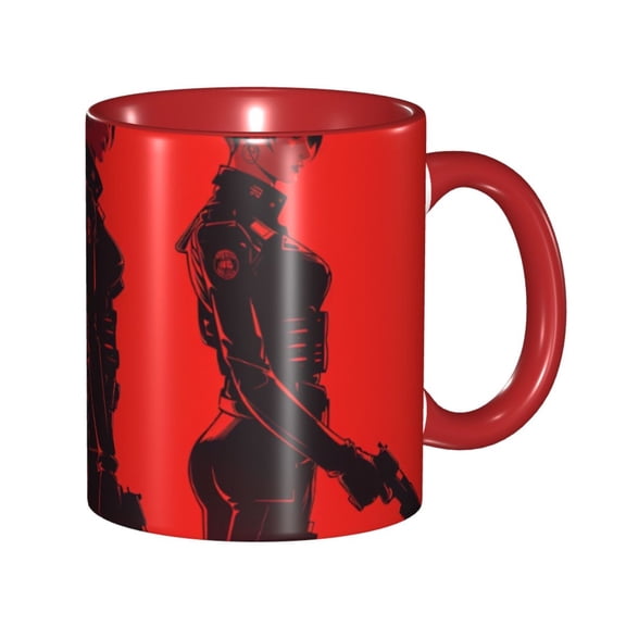 Game Agent Coffee Mug Fun Custom Ceramic Mugs 11oz Red