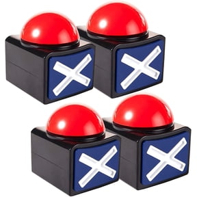 Game Answer Buzzers 4 Pack with Light and Sound for Trivia Quiz Game Show