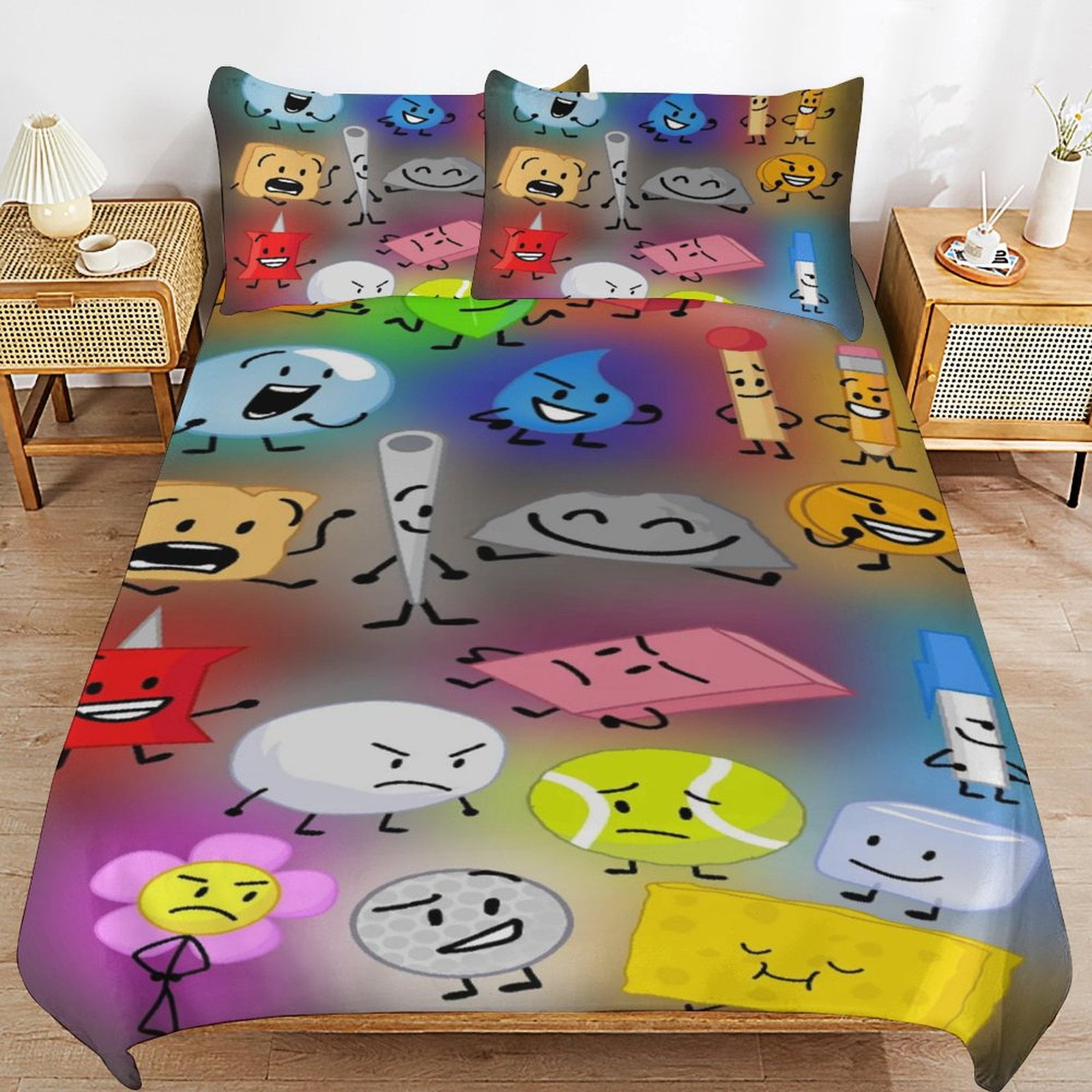 Game BFDI Battle For Dream Island Bedding Set Duvet Cover Comfortable ...