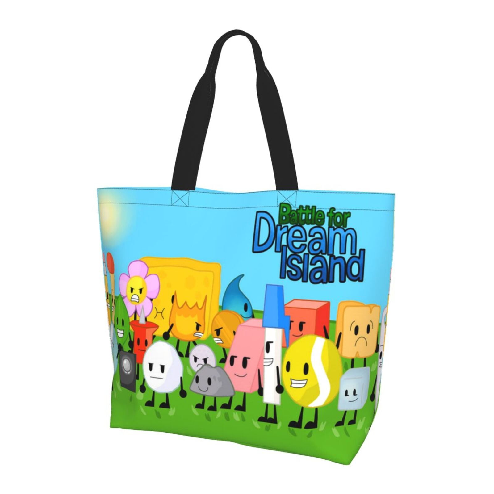 Game BFDI Battle For Dream Island Large Canvas Tote Bag for Gym Beach ...