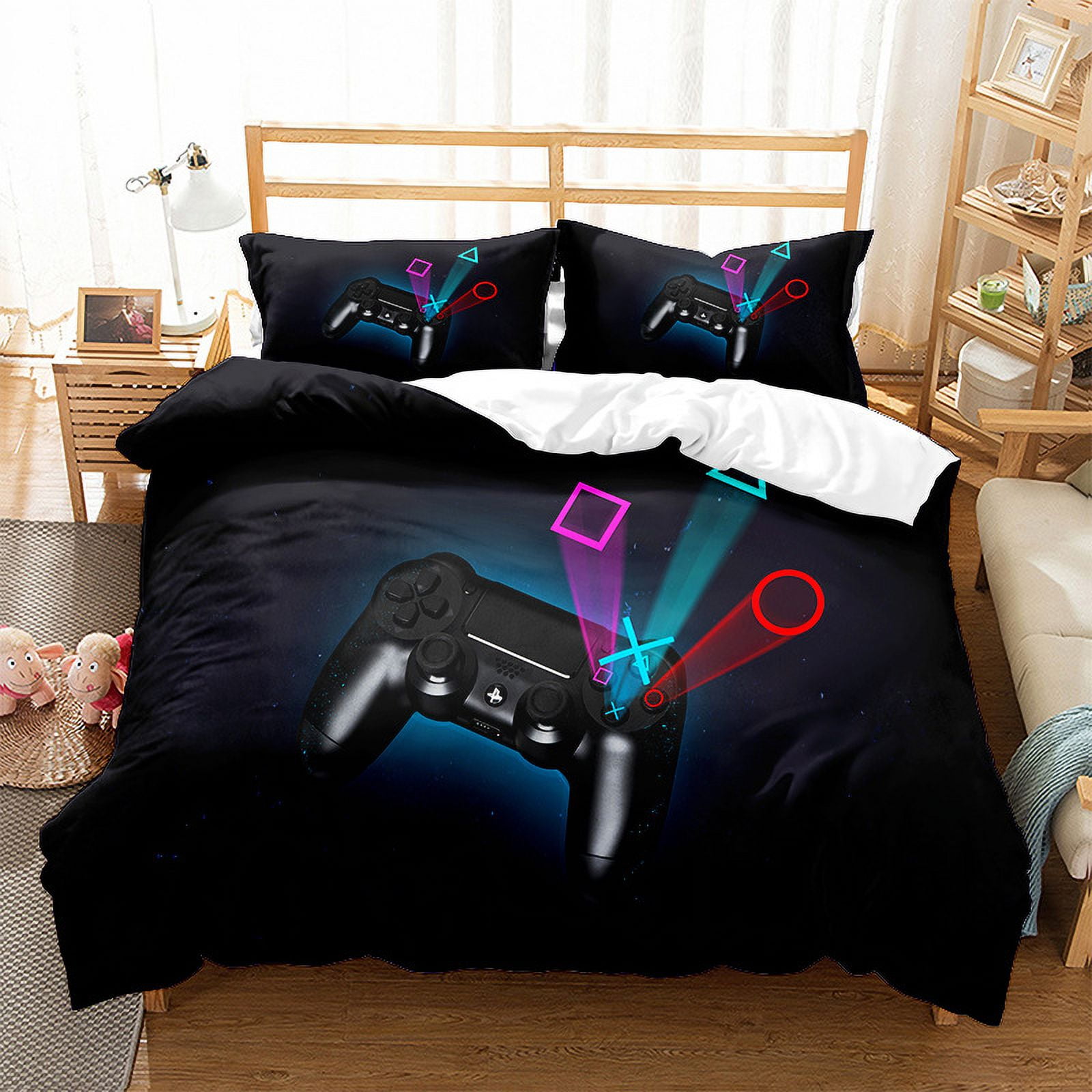 Game Bedding Sets for Boys, Gaming Duvet Cover Set King Size,Boys Video