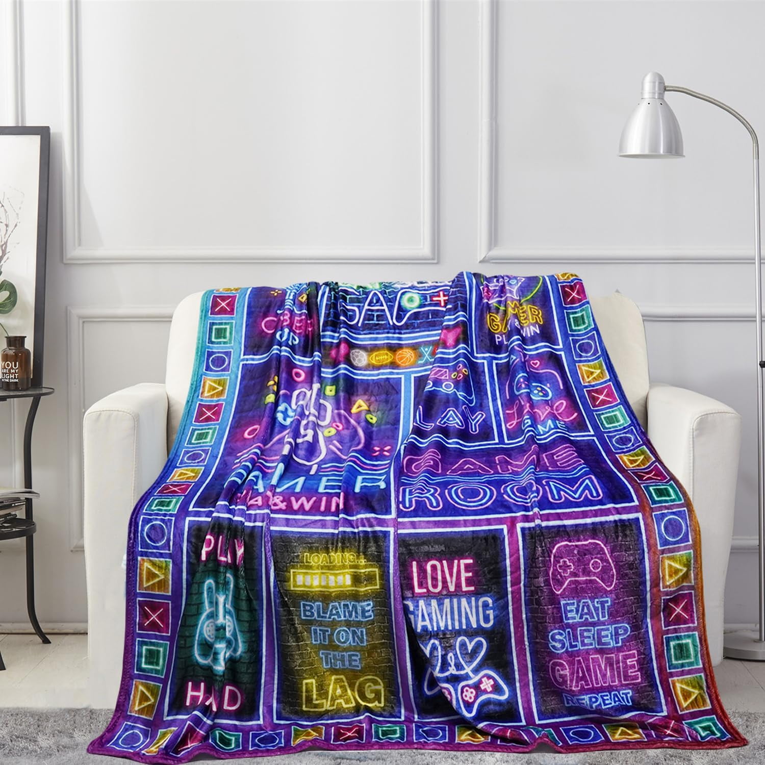 Game Blanket 50 Inch * 60 Inch for Teen Boys Boyfriend Gamer Gamer