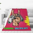 thumbnail image 1 of Game Blanket Game Decor Throw Blanket Gamer Blanket Gifts for Girls Boys Game Lover Winter Couch Bedding Super Warm Soft Plush Lightweight Fleece Flannel Blanket for Kids Teens Adult Men Women 60"X50", 1 of 6