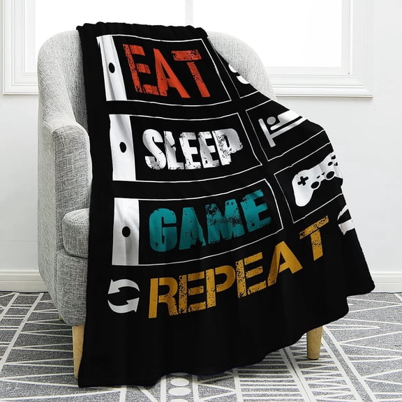 Game Blanket Game Handle Throw Gift for Boys Teens Birthday Christmas Decor for Bedroom Soft Cozy Warm Blanket 60"x80"
