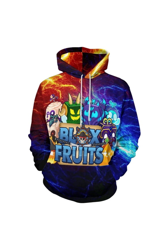 Game Blox Fruit Casual Hoodie Jacket Hooded Long Sleeves Sweatshirt Pullover Sweaters Women Men