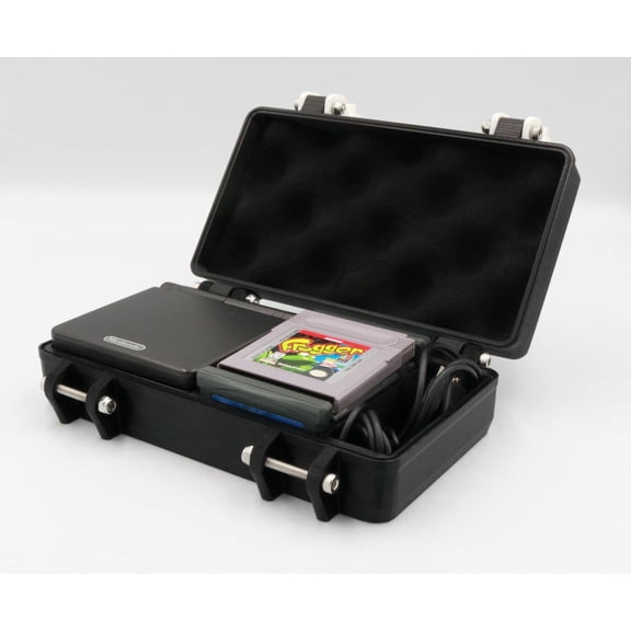 Game Boy Advance SP Rugged Protective Carrying Case - Holds Original, GBC, GBA Games and USB Cable