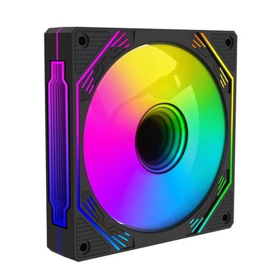 Game Cabinet RGB Chassis Fan 120mm 3D Infinite Mirror Silent Fan Reverse Blow ARGB+PWM 2 in 1