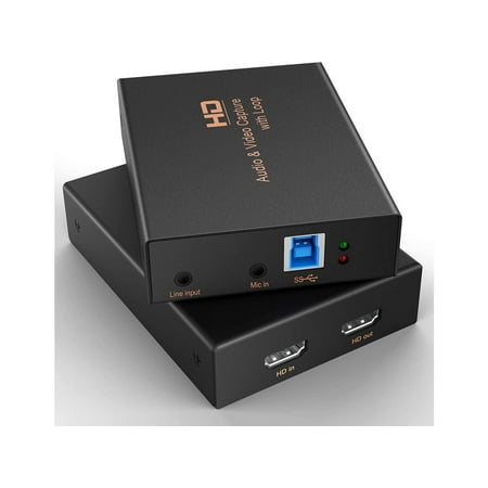 Game Capture Card, USB 3.0 1080P 60FPS/4K 30FPS HD Video Capture Card, High Speed Capture Card with HDMI Loop-Out for PS5, PS4, Nintendo Switch, Xbox One Gaming Streaming Live Broadcasts Recording