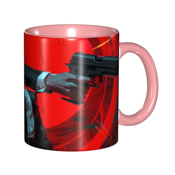 Game Capture Coffee Mug Fun Custom Ceramic Mugs 11oz Pink