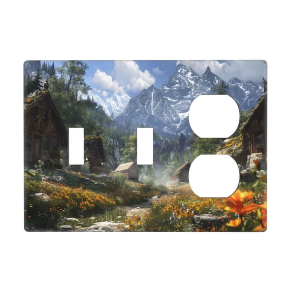 Game Capture Switch Cover Decorative Wall Plate 3-Gang 2-Toggle 1-Duplex Standard Size