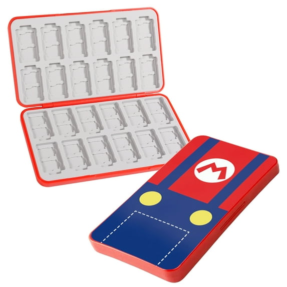 Game Card Case Compatible with Nintendo Switch & Switch Lite/OLED, Kawaii 24 Game Holder Cartridge Case for Game Cards and 24 SD Cards, Cute Compact Game Storage Case Box, Mario Party