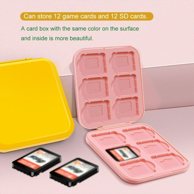 Game Card Case for Nintendo Switch,Portable & Thin Hard Shell Box, Protective Shockproof Cartridge Holder Carrying Storage Case Box with 12 Cartridge Slots for Switch NS NX