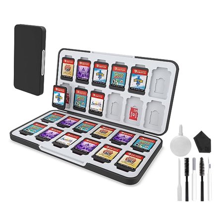 Game Card Case for Nintendo Switch& Switch OLED Game Card or Micro SD Memory Cards with BOLT AXTION Bundle