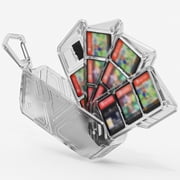Game Card Case for Switch 2/OLED/Lite, Portable Game Storage Case with 4 Foldable Layers and 11 Game Card Slots Clear