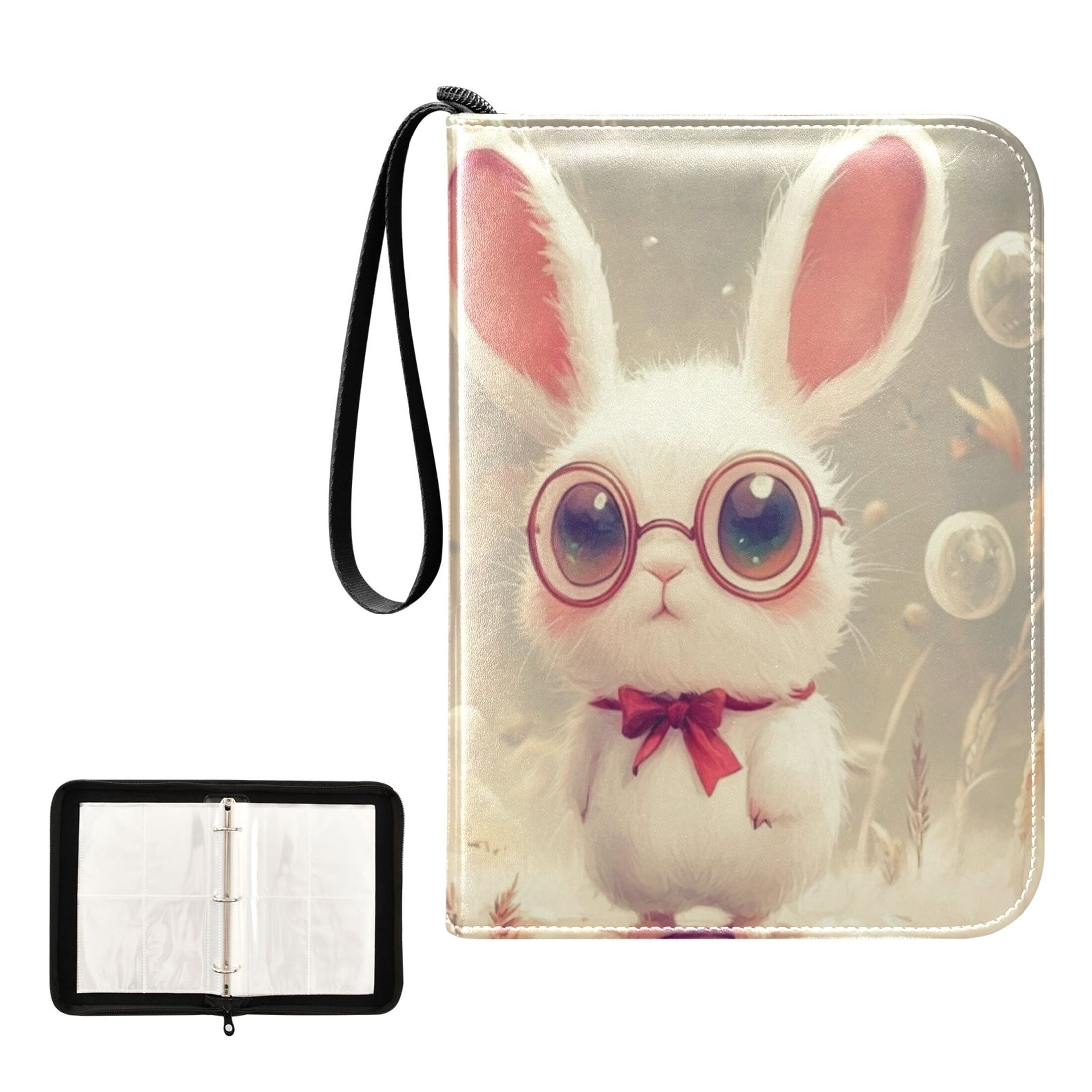 100pcs Wallets Album Pages Collection,Transparent Game Card Sleeves Holder Set