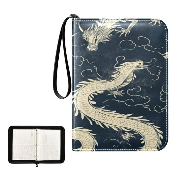 Game Card Storage Bag Collectible Trading Card Albums The 4-Pocket Card Binder With 50-Page Sleeve Can Hold 400 Game Cards Beautiful Dragon