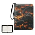 thumbnail image 1 of Game Card Storage Bag Collectible Trading Card Albums The 4-Pocket Card Binder With 50-Page Sleeve Can Hold 400 Game Cards Black Volcano, 1 of 6