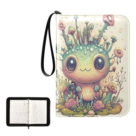 Game Card Storage Bag Collectible Trading Card Albums The 4-Pocket Card Binder With 50-Page Sleeve Can Hold 400 Game Cards Cartoon Beautiful Monster