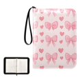 thumbnail image 1 of Game Card Storage Bag Collectible Trading Card Albums The 4-Pocket Card Binder With 50-Page Sleeve Can Hold 400 Game Cards Pink Bow, 1 of 6