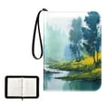 thumbnail image 1 of Game Card Storage Bag Collectible Trading Card Albums The 4-Pocket Card Binder With 50-Page Sleeve Can Hold 400 Game Cards Watercolor Lake, 1 of 6