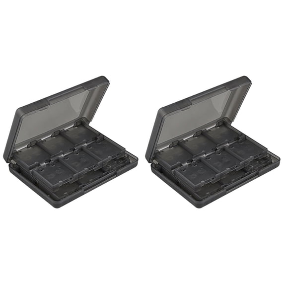 Game Card Storage Box 2 Count Plastic Case Organizer Tally Playing Cards Bracket with Cover Pp