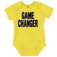 thumbnail image 1 of Game Changer First Time Parents Funny Romper Boys or Girls Infant Baby Brisco Brands 12M, 1 of 6