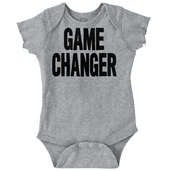 Game Changer First Time Parents Funny Romper Boys or Girls Infant Baby Brisco Brands 12M