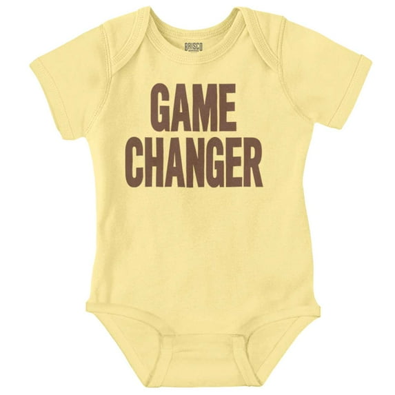 Game Changer First Time Parents Funny Romper Boys or Girls Infant Baby Brisco Brands 12M