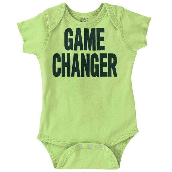 Game Changer First Time Parents Funny Romper Boys or Girls Infant Baby Brisco Brands 18M