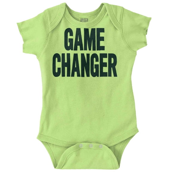 Game Changer First Time Parents Funny Romper Boys or Girls Infant Baby Brisco Brands 24M