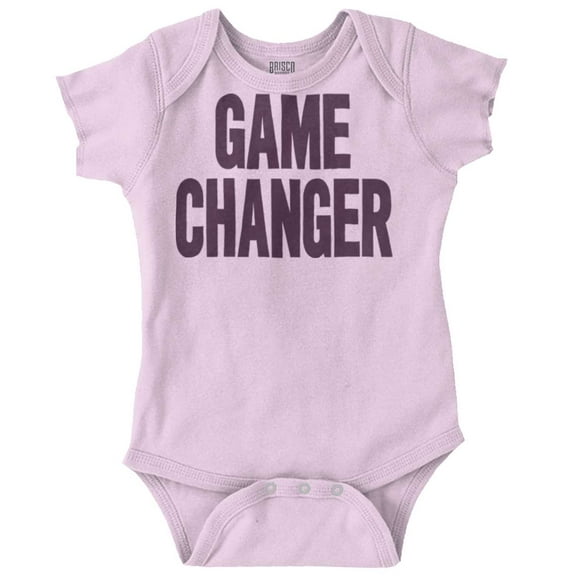 Game Changer First Time Parents Funny Romper Boys or Girls Infant Baby Brisco Brands 6M