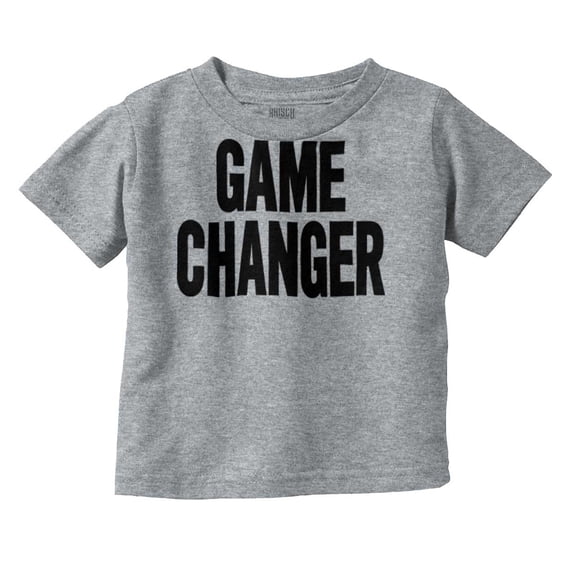 Game Changer First Time Parents Funny Toddler Boy Girl T Shirt Infant Toddler Brisco Brands 12M