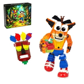 Game Character Bandicute Building Blocks Set Nostalgic Game Monster Display Model Gifts for Fans Adults Kids