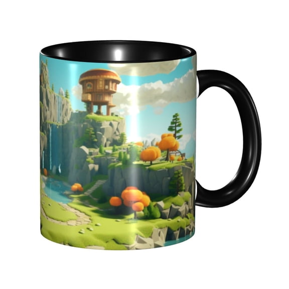 Game Coffee Mug Fun Custom Ceramic Mugs 11oz Black