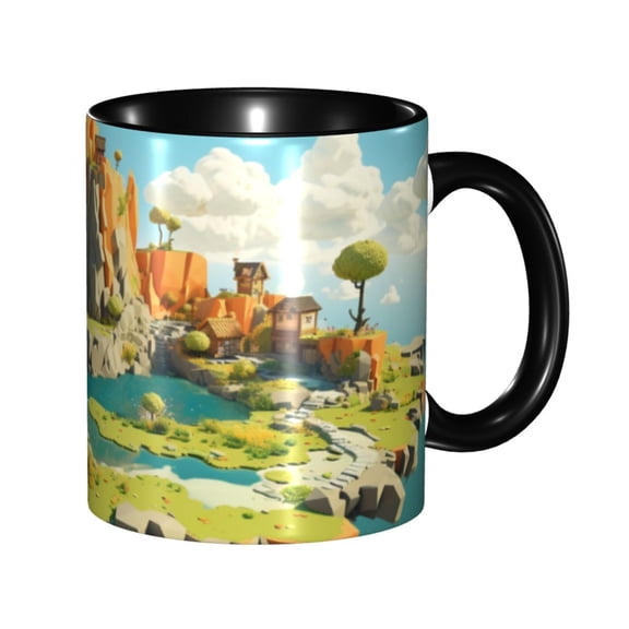 Game Coffee Mug Fun Custom Ceramic Mugs 11oz Black