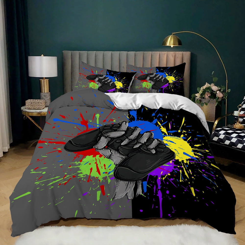 Game Comforter Sets Bed in A Bag for Boys Teen Kids,Gaming Bedding Sets ...
