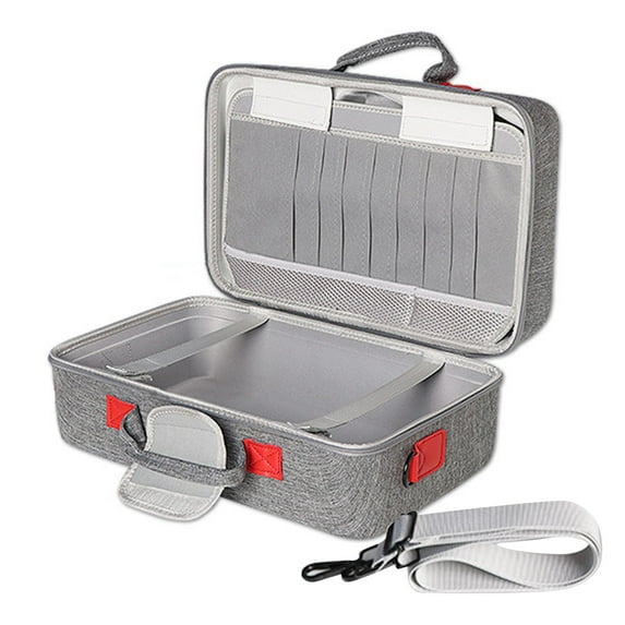 Game Console Bag Storage Case Hard Protector Large Capacity with Internal Grooves for Travel Gaming Gear