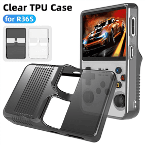 Game Console Case for R36S Protective Cover Anti Scratch and Shockproof Game Console Protective Case Accessories A,1 x Game Console Protective Cover,Transparent Black
