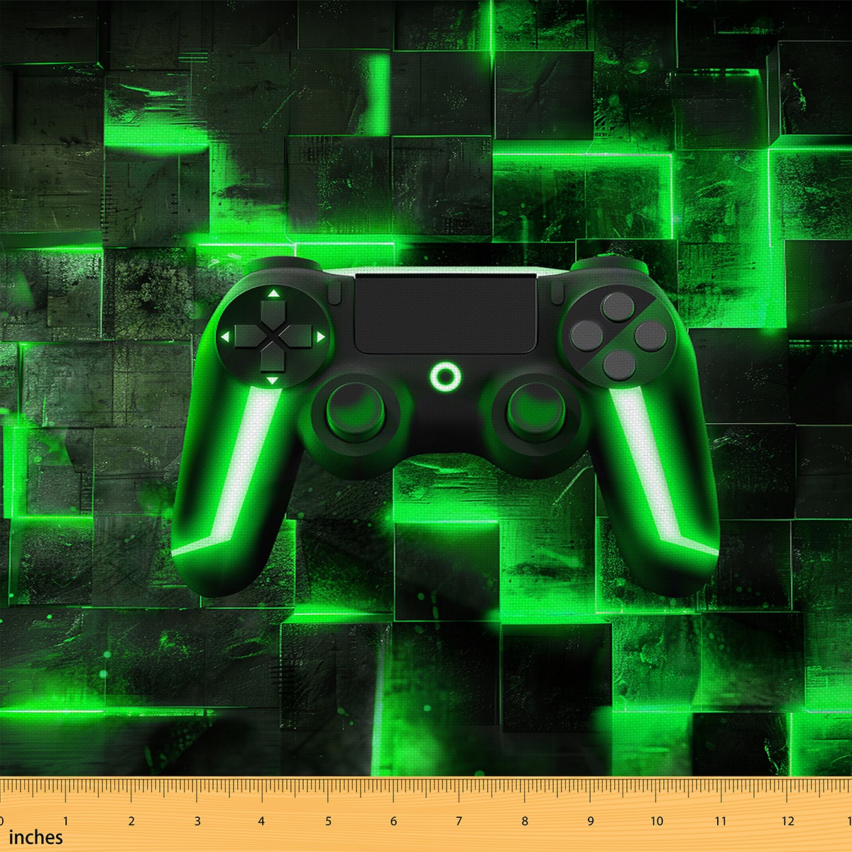 Game Console Fabric By The Yard, Gaming Controller Grid Craft Patchwork ...