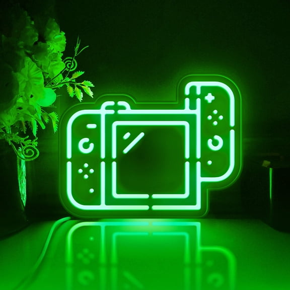 Game Console Led Light Box, Dimmable Neon-Like Light Signs USB Power for Wall Decor Bedroom Decoration, RGB Light (WxH) 6"x5"