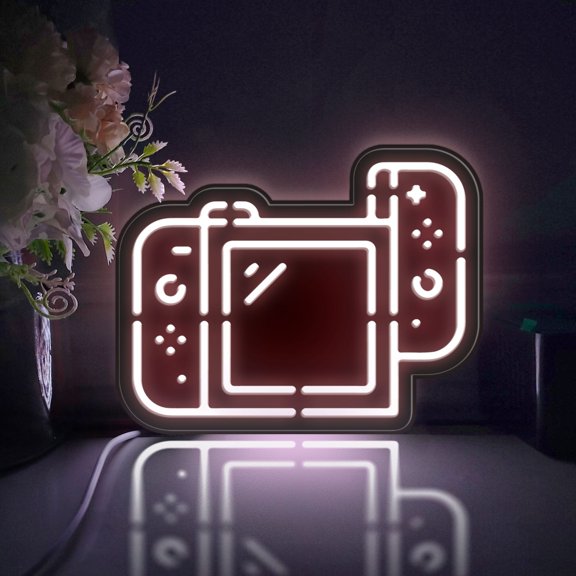 Game Console Led Light Box, Dimmable Neon-Like Light Signs USB Power for Wall Decor Bedroom Decoration, Static Light (WxH) 11"x9"