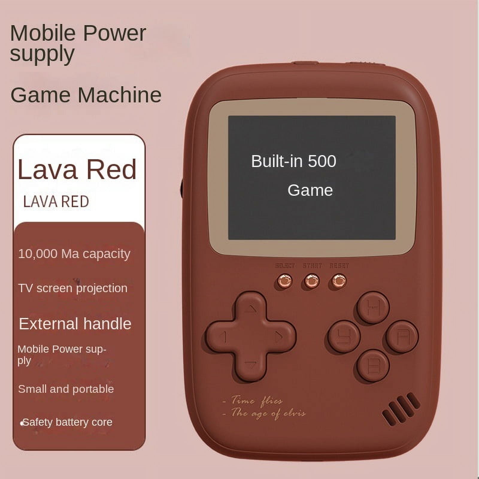 Game Console Power Bank with Cable Portable Power Bank Nostalgic Arcade