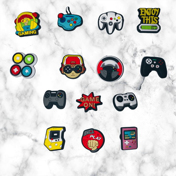 Game Console Shoe Charms 14 PC
