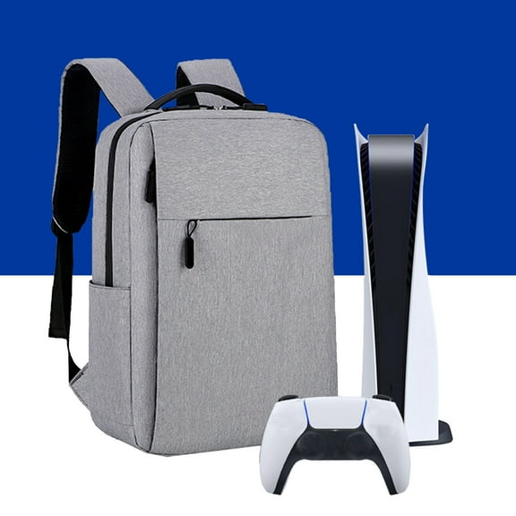 Game Console Travel Pouch Storage Bag Large Capacity Controller And Game Disc Organizer USB Charging Case Multi Compartment Gaming Storage Bag For Travel Gaming OfficeShockproof Accessories Organizer